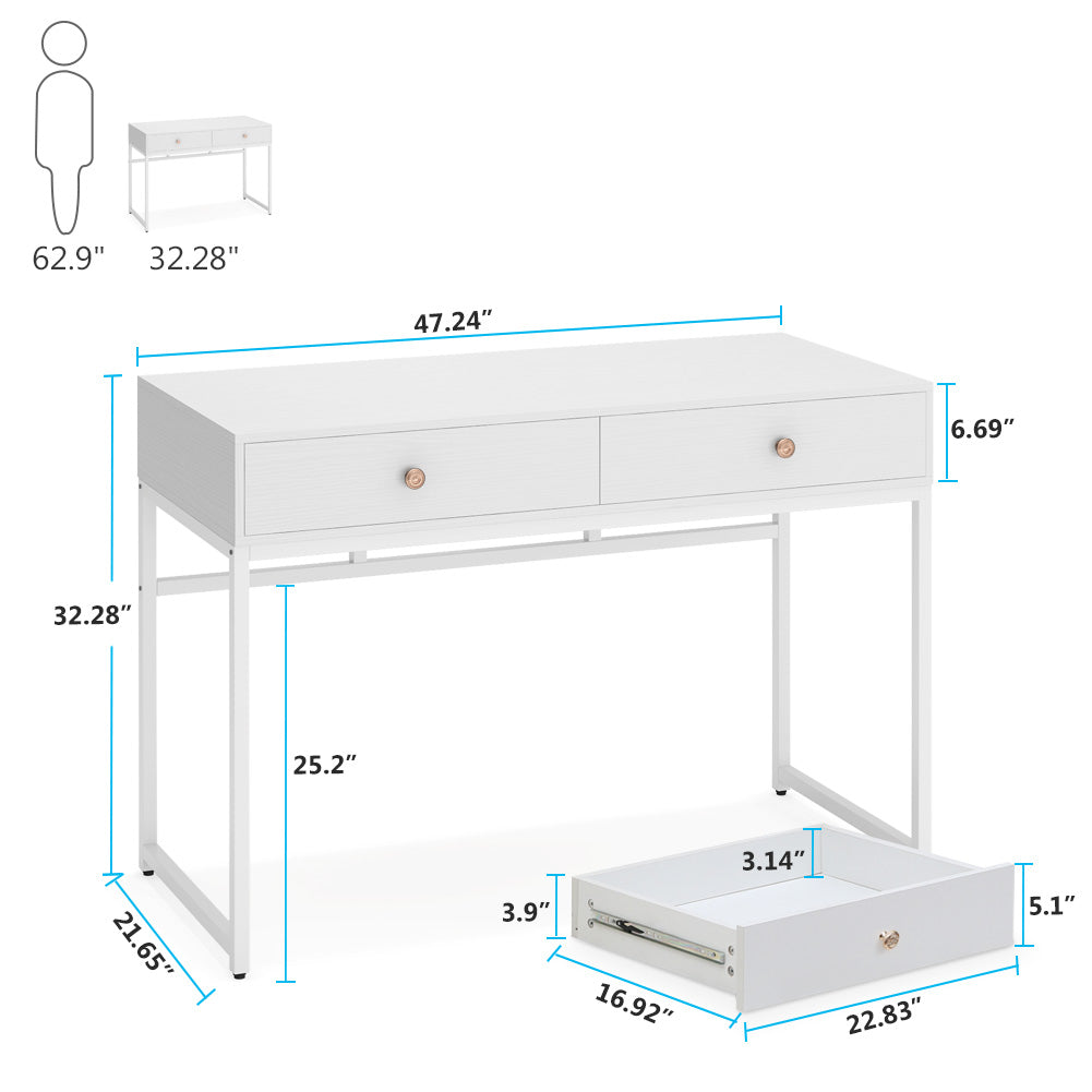 Computer Desk with 2 Drawers